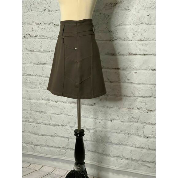Athleta Dark Green High Waist Pull-On Stretch Mini Skirt Size XXS - Picture 6 of 12